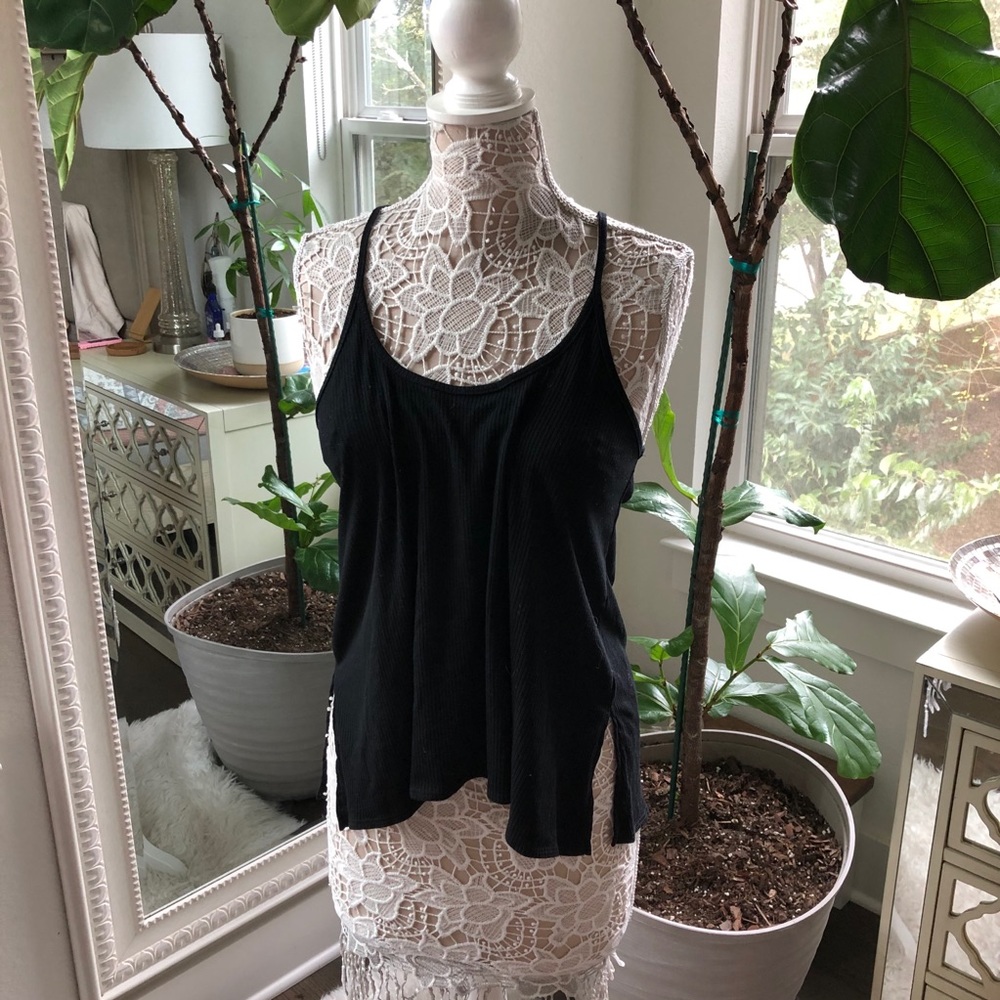 Black Ribbed Tank - Picture 3 of 4